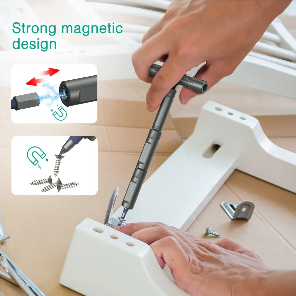 42 in 1 Magnetic Screwdriver Set DIY Ratchet Screwdriver Set Multi Bit Drive Set with Detachable Ratchet Handle for Compute