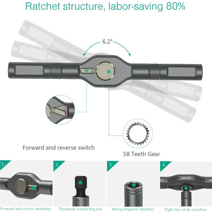 42 in 1 Magnetic Screwdriver Set DIY Ratchet Screwdriver Set Multi Bit Drive Set with Detachable Ratchet Handle for Compute